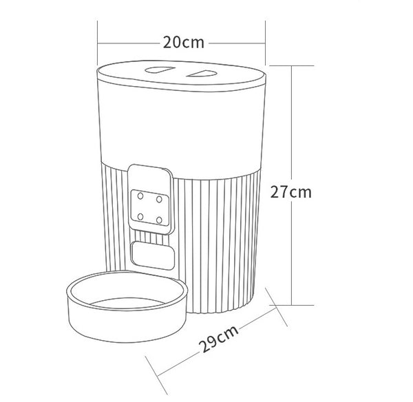 Automatic Timing And Quantitative Intelligent Feeder For Cats And Dogs - Gusto Illusions