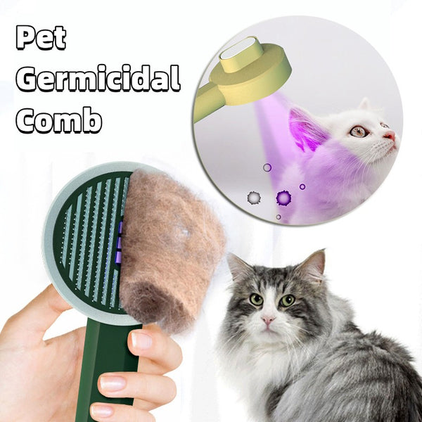 Pet Germicidal Sterilizing Comb Usb Rechargeable Cat Dog Automatic Hair Removal Brush Floating Beauty Comb Grooming Tool - Gusto Illusions