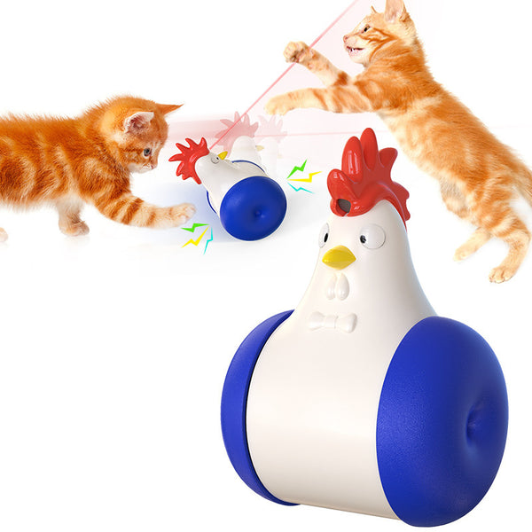 Funny Cat Toy New Product Electric Sounding Tumbler Hair Laser Chicken Funny Cat Toy - Gusto Illusions