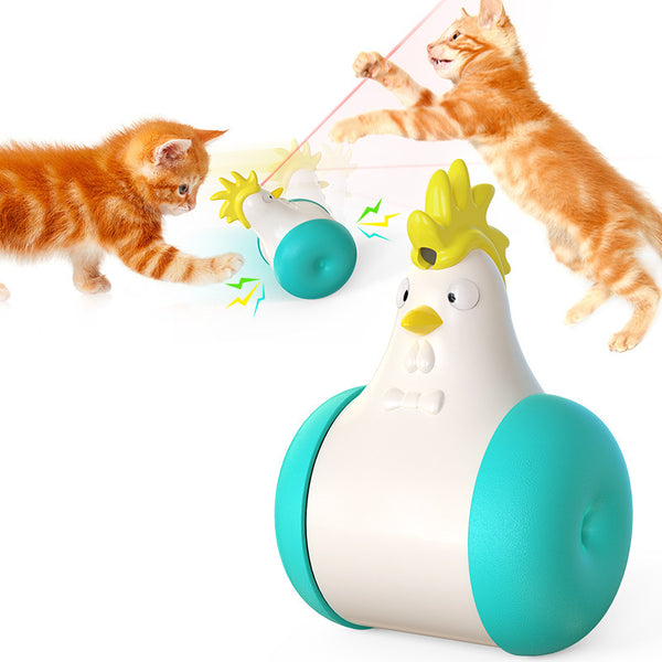 Funny Cat Toy New Product Electric Sounding Tumbler Hair Laser Chicken Funny Cat Toy - Gusto Illusions