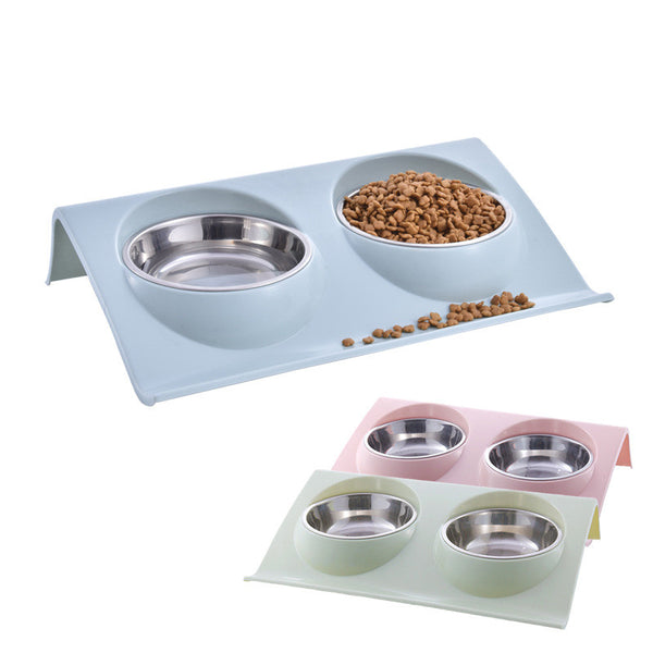 Stainless Steel Pet Double Bowl - Gusto Illusions