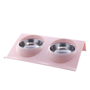 Stainless Steel Pet Double Bowl - Gusto Illusions