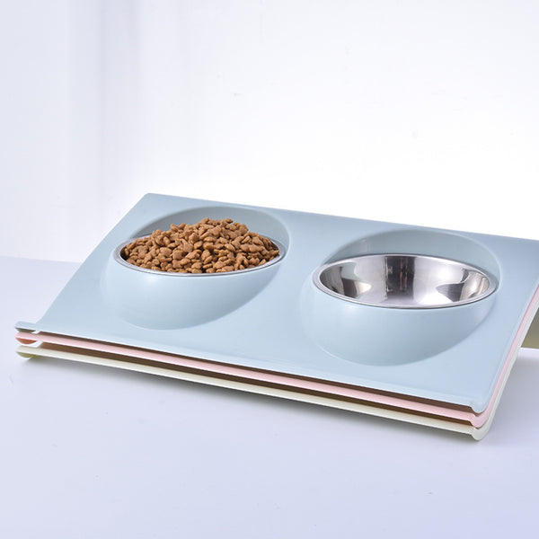 Stainless Steel Pet Double Bowl - Gusto Illusions